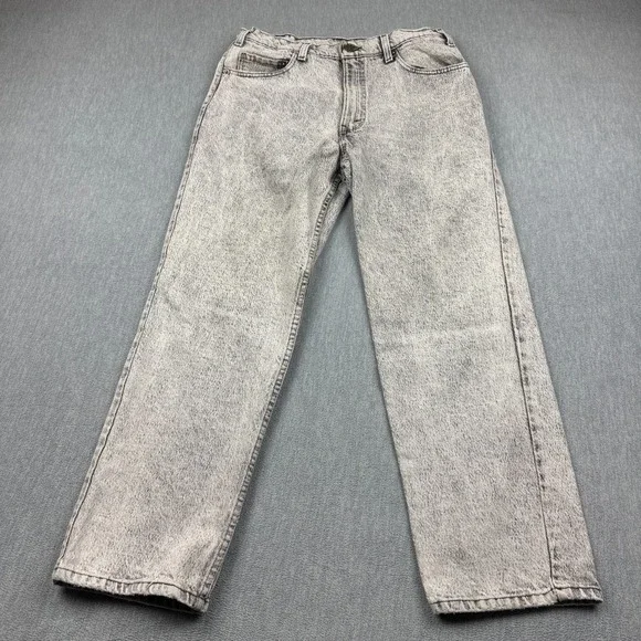 Vintage Levis 540 Jeans Mens 34x29 Fit 32x28 Gray Relaxed Acid Wash USA Made 80s