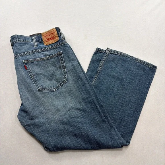 Levi's Jeans 569 Loose Straight Leg Blue Denim Mens 40x32