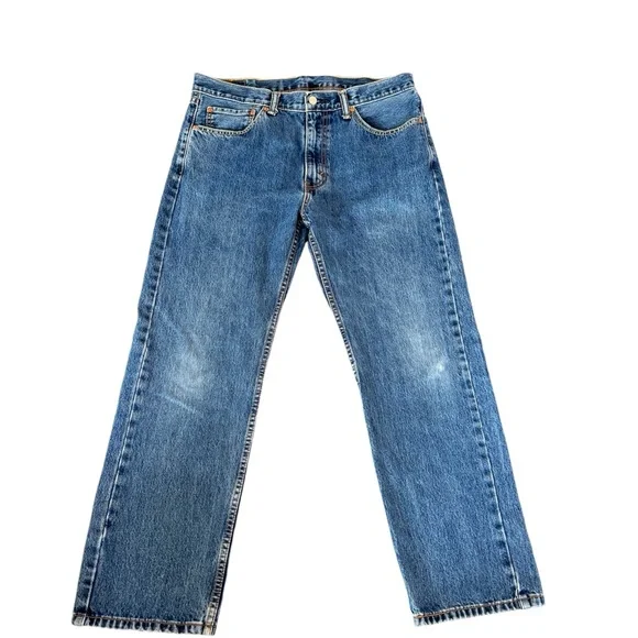 Levis 505 Men's Straight Leg Regular Fit Jeans‎ Size 36 X 30 Medium Wash Denim