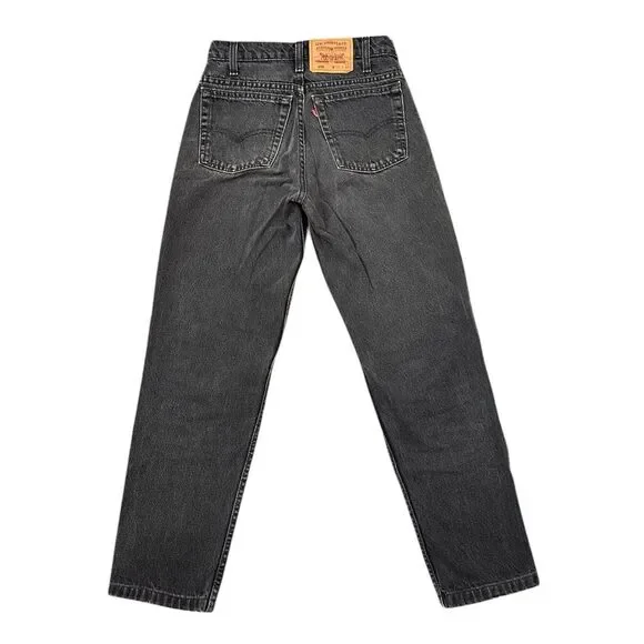 Vintage Levi’s 550 Made in Canada Men's Black Washed Straight-Leg Jeans W29 L30