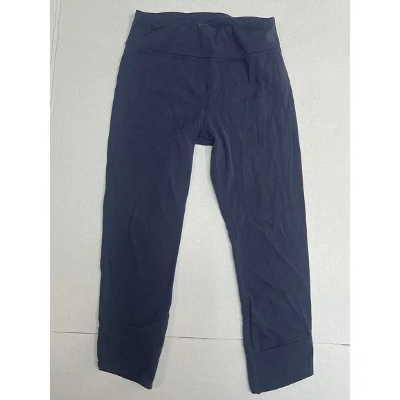 Athleta Girl On Pointe Capri Leggings - Size L (12) - Blue Gray - Stash Pocket