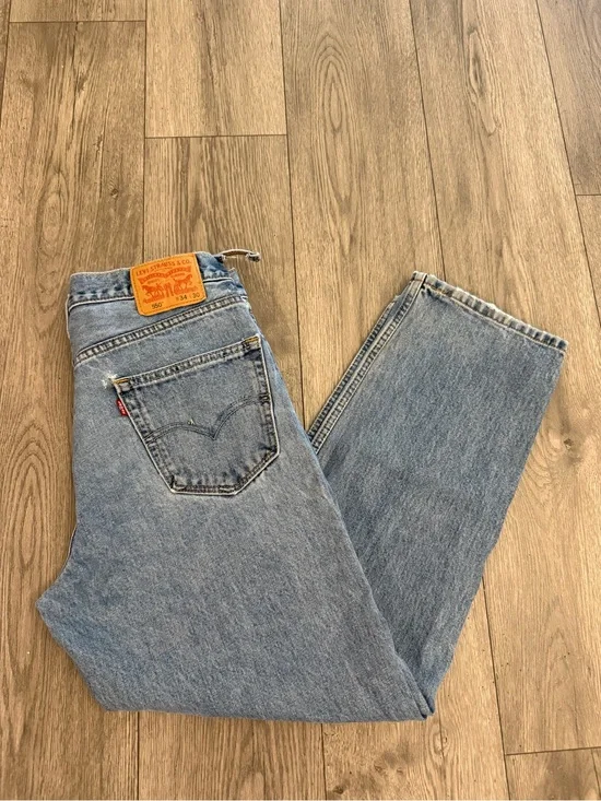 Levi 550 Relax Straight Vintage Light Wash 34x30 Men’s Denim Jean Pants