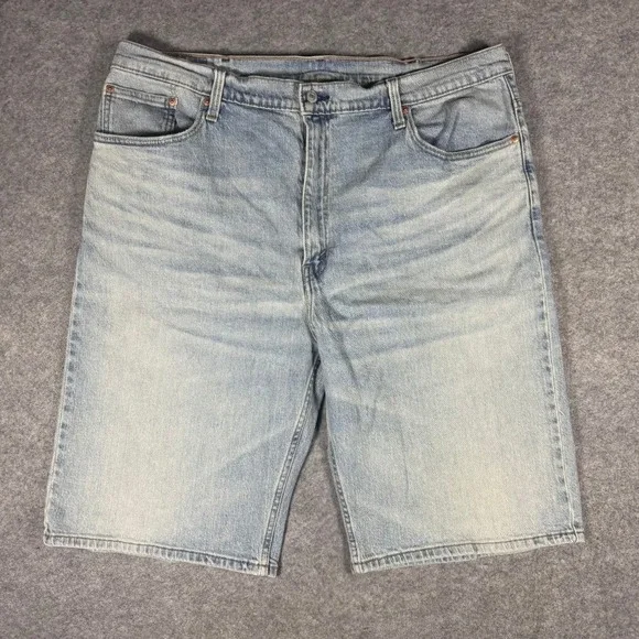 Levis 569 Loose Straight Mens‎ Denim Shorts Light Wash Blue 40x11 Jorts Baggy