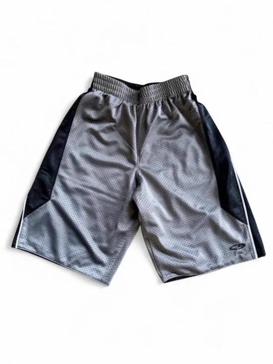 C9 Champion Boys Reversible Mesh Athletic Shorts Gray Black Large