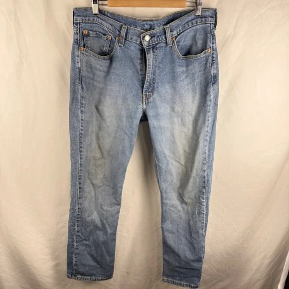 Levi's‎ Men's 514 Jeans Medium Wash 36x30 Fading Casual Minimal Classic Straight