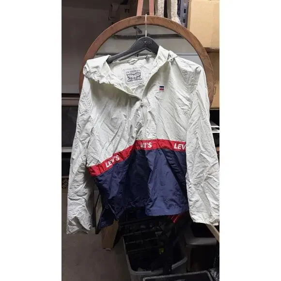 Levi’s Vintage‎ Nylon Windbreaker Jacket Hooded Colorblock XL