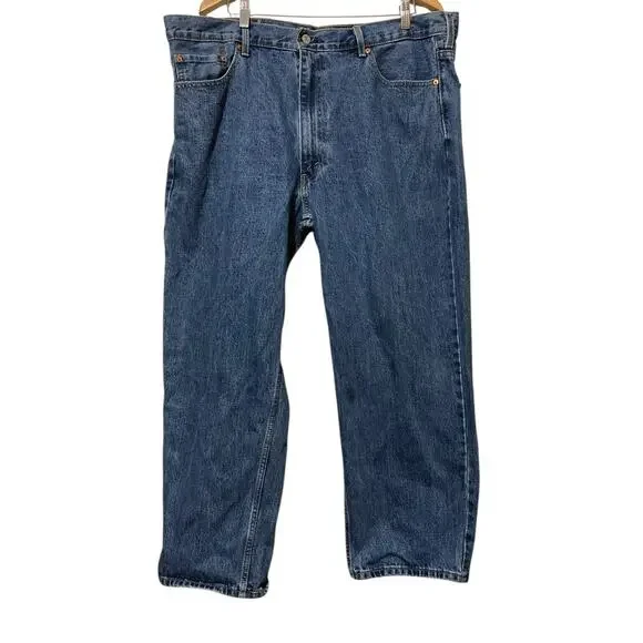 Levis 550 Jeans Men's 44x29 Blue Denim‎ Relaxed Fit Straight Leg Medium Wash