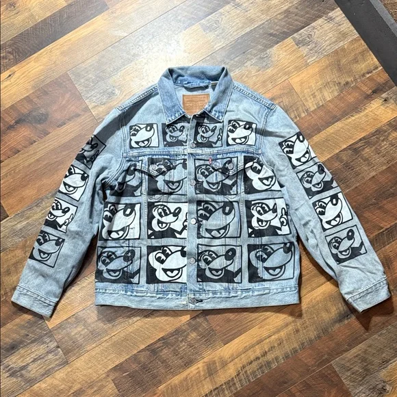 Levi’s x Disney x Keith Haring Mickey Mouse Denim Trucker Jacket - Large