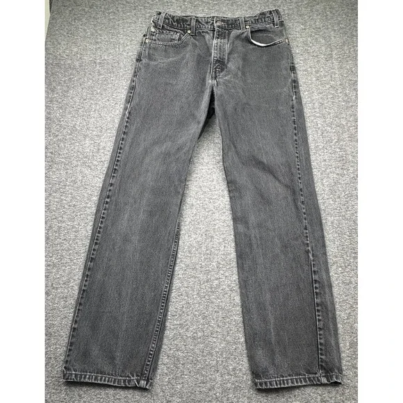 Levi's‎ 505 Black Jeans Men's 36x32 Vtg 90s Regular Fit Straight Leg Denim