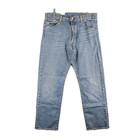 Levis 501 Original‎ Jeans Mens 36X31 Blue Denim Button Fly NWT 