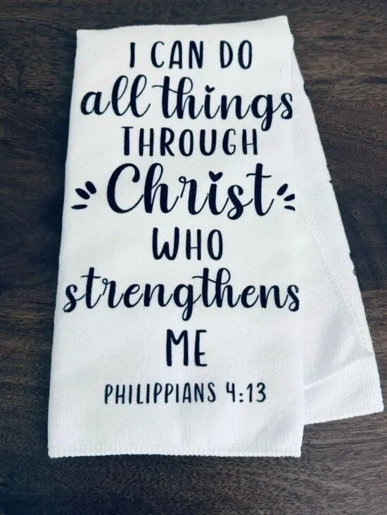 Philippians Bible Verse Kitchen Dish Towel