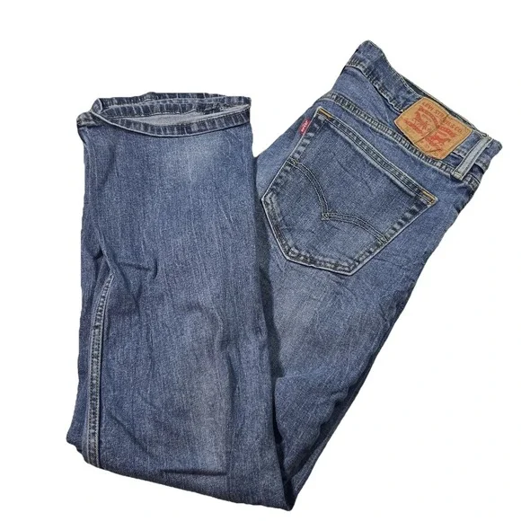 Levis 527 Jeans Mens 33x30 Blue Slim Bootcut Medium Wash Stretch Denim‎ Comfort