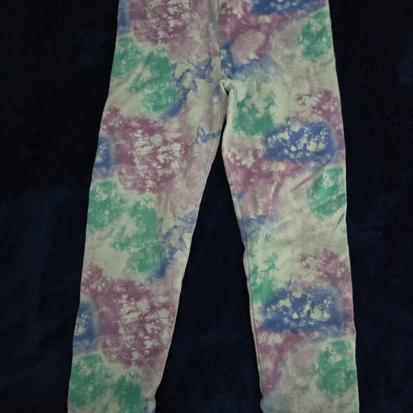 Cat & Jack Pastel Tie-Dye Leggings - Green, Blue & Purple