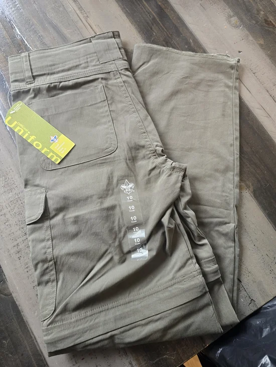 Kids Olive Green Cargo Pants with Patch Pockets