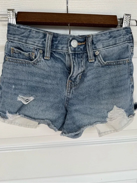 Old Navy Girls Denim Distressed Cut off Shorts - Size 7