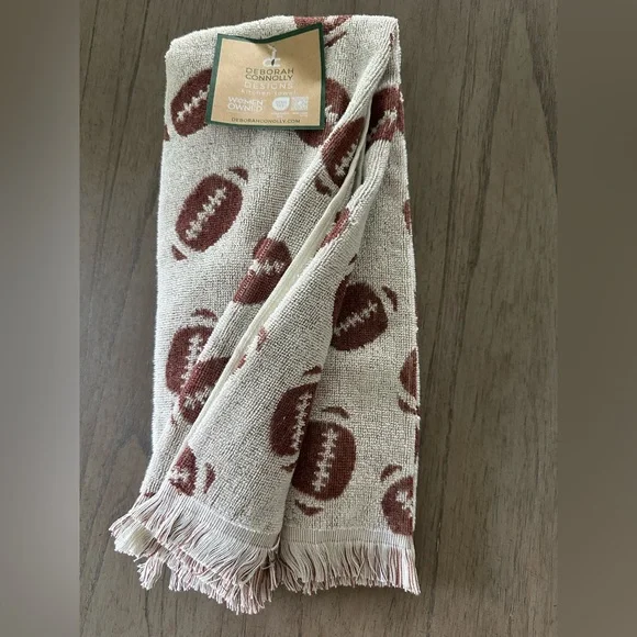 Football Patterned Kitchen Towels Set of 2