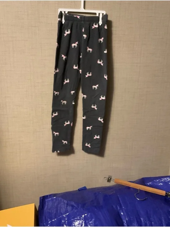 Cat & Jack Black Leggings with Pink Unicorns