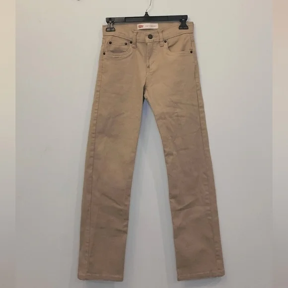 Levi's 514 straight leg kids tan jeans size 12