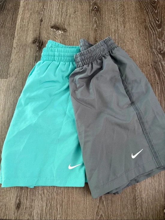 Nike Boys' Athletic Shorts - Teal & Gray Duo