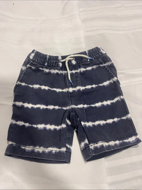 GAP Navy and White Tie-Dye Pull-On Kids Shorts