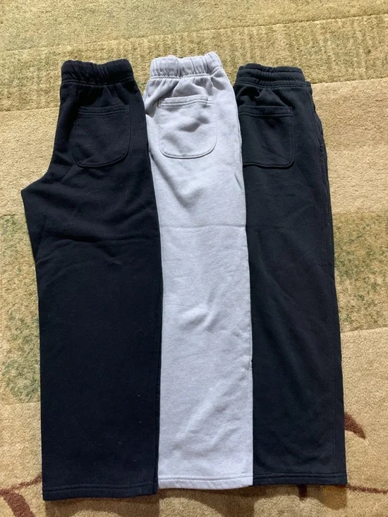 Old Navy Kids Sweatpants Trio in Black and Light Gray