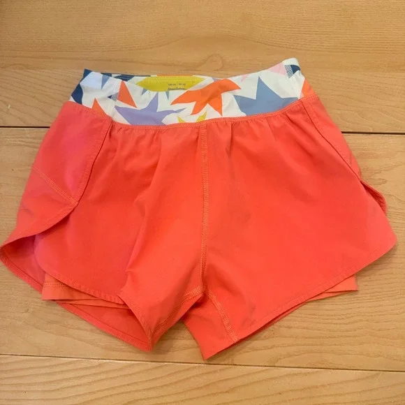 Hanna Andersson Active Shorts Kids 10 Orange Stretch Sporty Indie