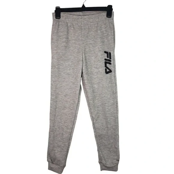 Fila Joggers Sweatpants Kids Gray Athletic‎ Comfy Casual Pants Size M(10/12)