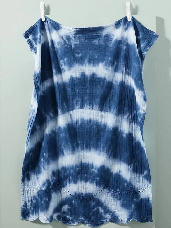 New🌟Anthropologie-Vivian Tie-Dye Eyelet Dish Towel