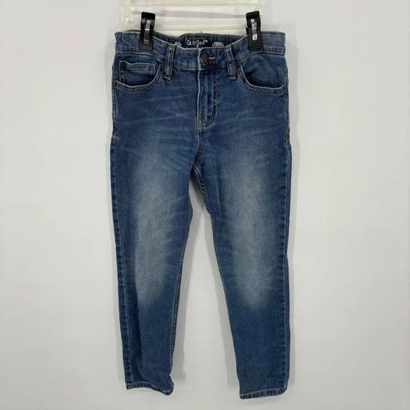 Cat & Jack Jeans Kids Size 10 Blue Stretch Medium Wash Denim Pants School Basic