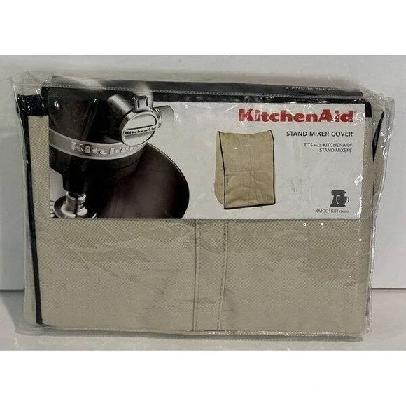 Kitchenaid Brand Stand Mixer Cover Fits all Stand Mixers New Beige Black Trim