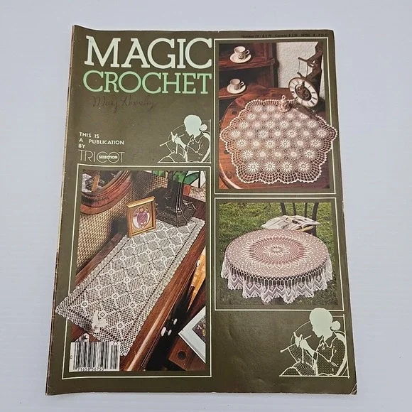 MAGIC CROCHET MAGAZINE #25 -JUNE 1983 - Linens, Doilies,‎ Bedspreads, 24 Designs