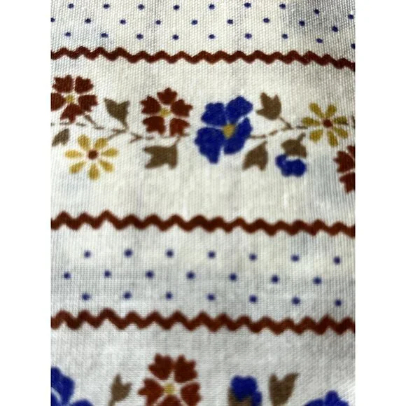 Retro‎ Floral Napkins Cream Dainty Cottagecore Set of 5 Polka Dot