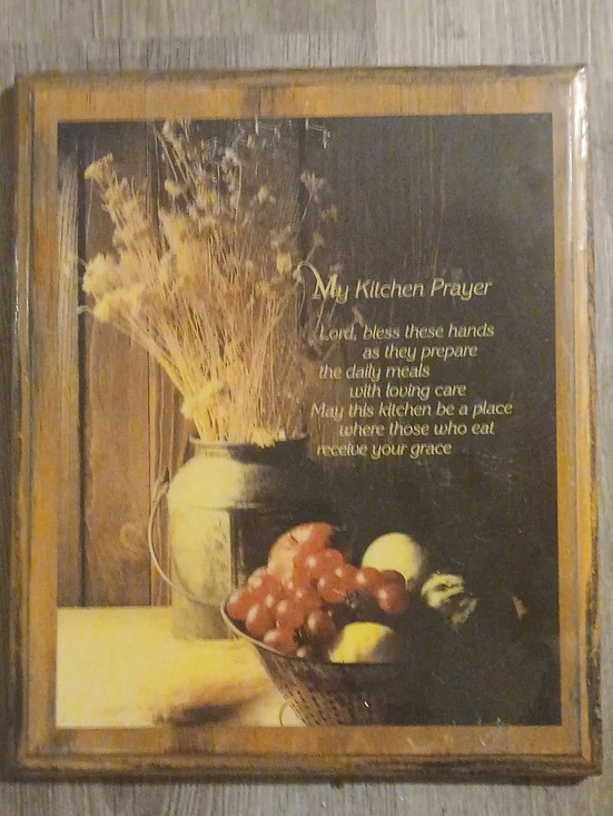 Kitchen Wall Art Plaque - Brown Rustic 