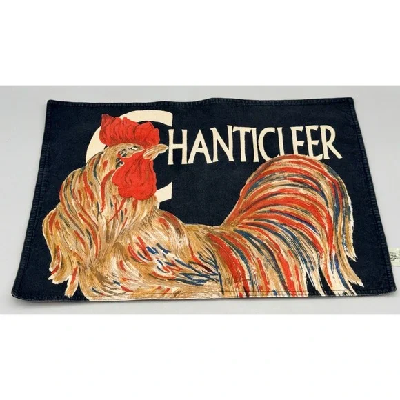 Rooster Cheryl Elich Chanticleer Placemats Set of 6 Reversible Cotton Farmhouse