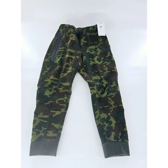 Nike Tech Fleece‎ Joggers Boys Youth S Black Camo Sweatpants FN9120-010 New