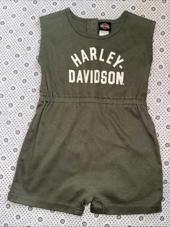 🛍CUTE Little GIRLS HARLEY DAVIDSON ROMPER SIZE 4/5T 🛍