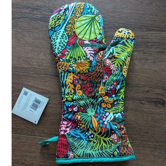 Ulster Weavers Mewagerie Gauntlet Oven Mitt Jungle Leopard‎ Monkey Tropical NWT