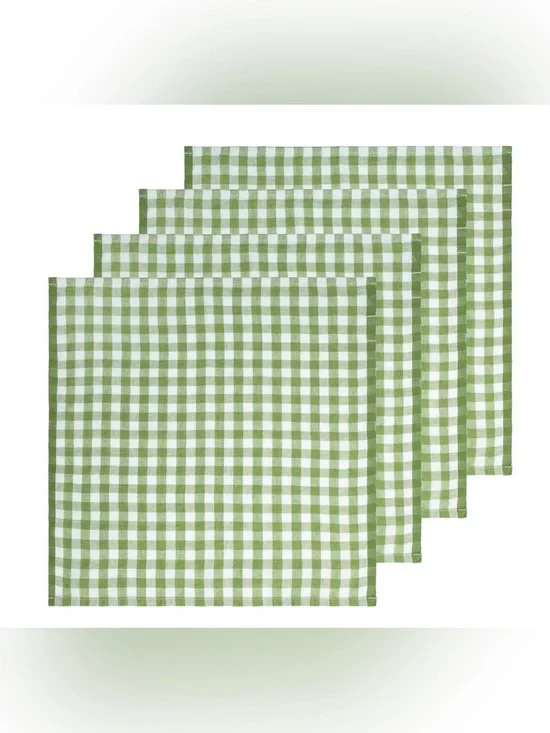 Caravan Gingham Linen Table napkins Set of 4