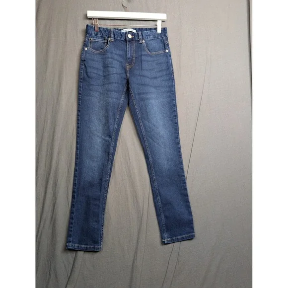 Calvin Klein Jeans Boys Size 14 Dark Wash Skinny‎ Denim Blue Jeans