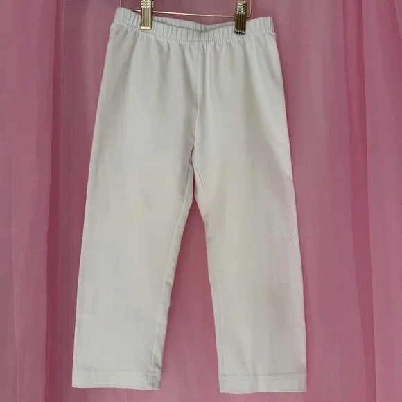 Hanna Anderson White Capri Leggins Size 8