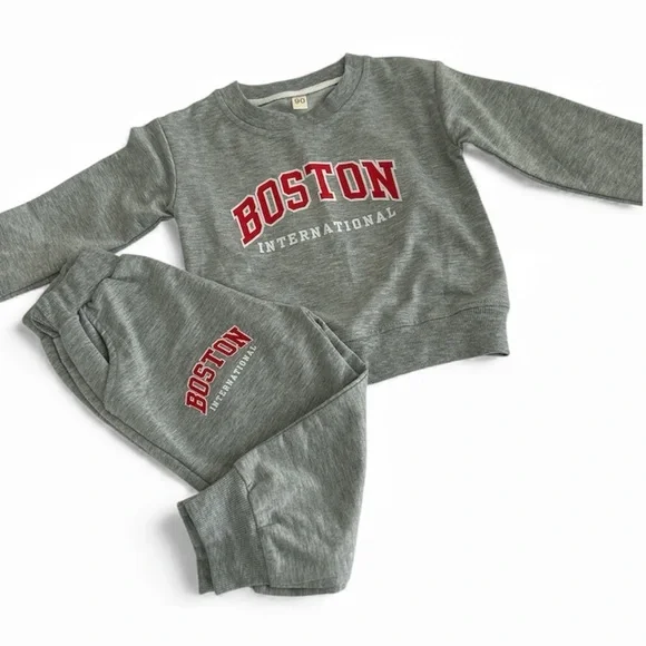 Kids Gray Sweatshirt and Pants Set