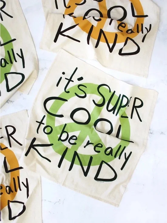 New🌟 Anthropologie-Super Cool To Be Kind Dish Towel