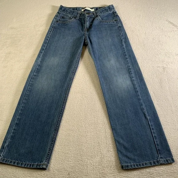Levis 550 Relaxed Jeans Girls 10 25x25 Blue Medium Wash Mid‎ Rise Straight Denim