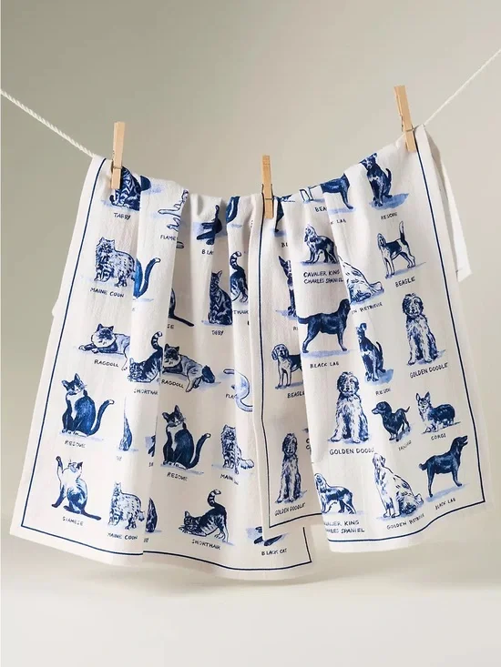 Anthropologie Molly Hatch Dog Dish Towel