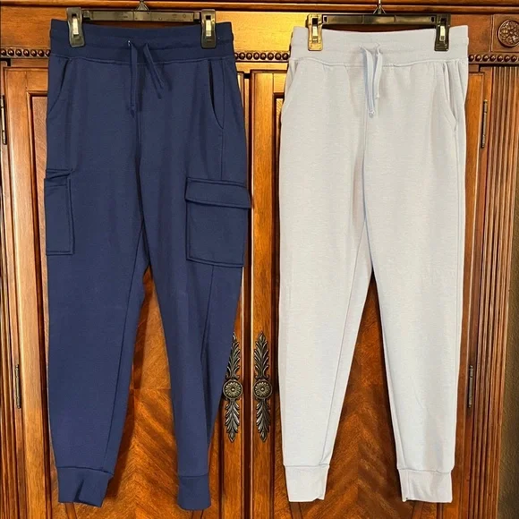 90 Degree By Reflex Girl’s Navy Cargo Jogger and Light Blue Jogger