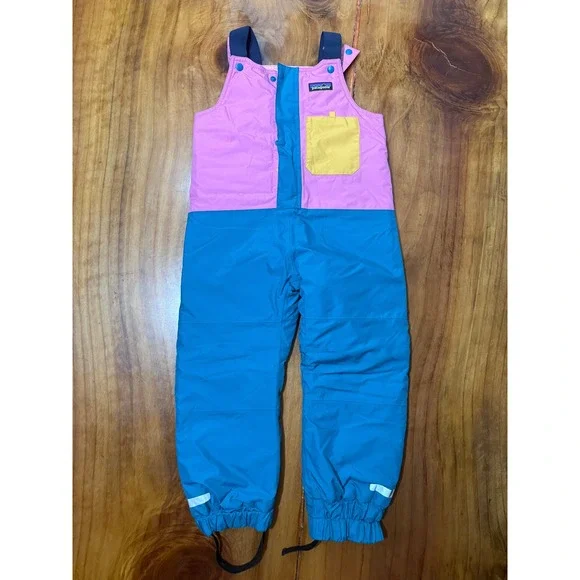 Patagonia Girl's Youth Snow Pile Pants Bib 4T 61111 Overalls Insulated Winter F5