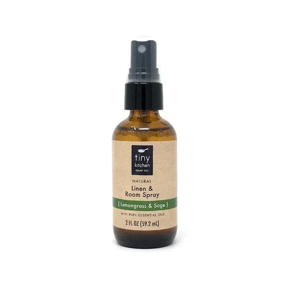 Lemongrass & Sage Natural Essential Oil Linen and Room Spray, 2 oz