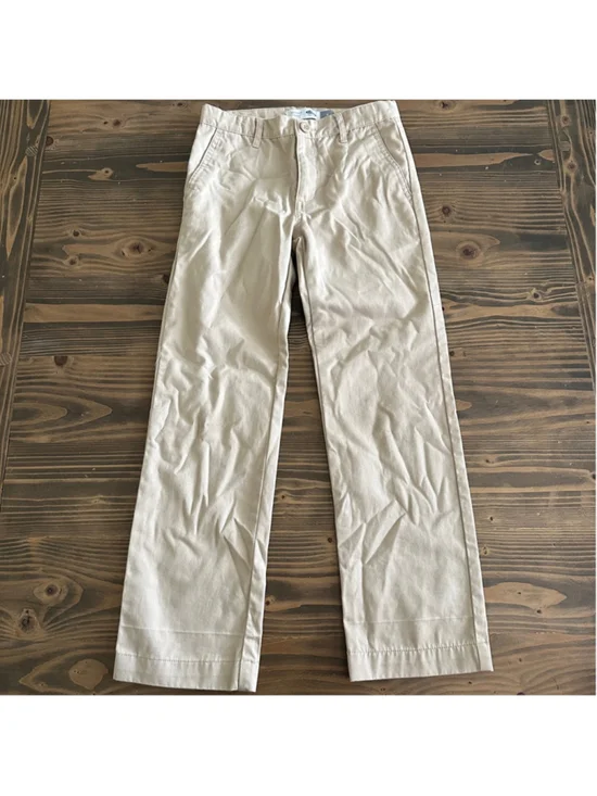 Old Navy Boys Chino Pants Size 8 Beige Straight Fit School Uniform