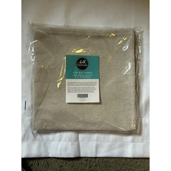Chalk‎ Couture Natural Napkin 2 Pack Tan 18