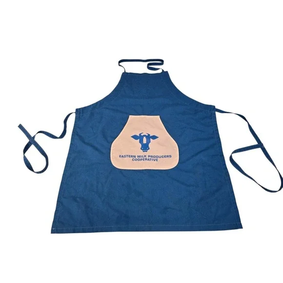 EASTERN MILK PRODUCERS COOPERATIVE ASSOCIATION VINTAGE BLUE WHITE APRON RARE